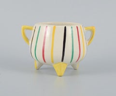 Longchamp, France, Hand Painted, Six-Piece Children's Service in Faience