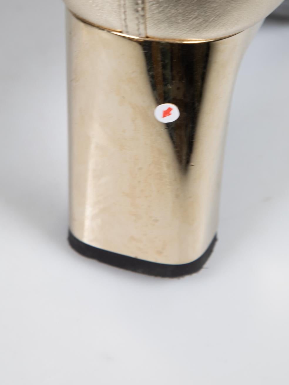 Longchamps Pumps con cinturino alla caviglia in pelle oro taglia IT 39 2