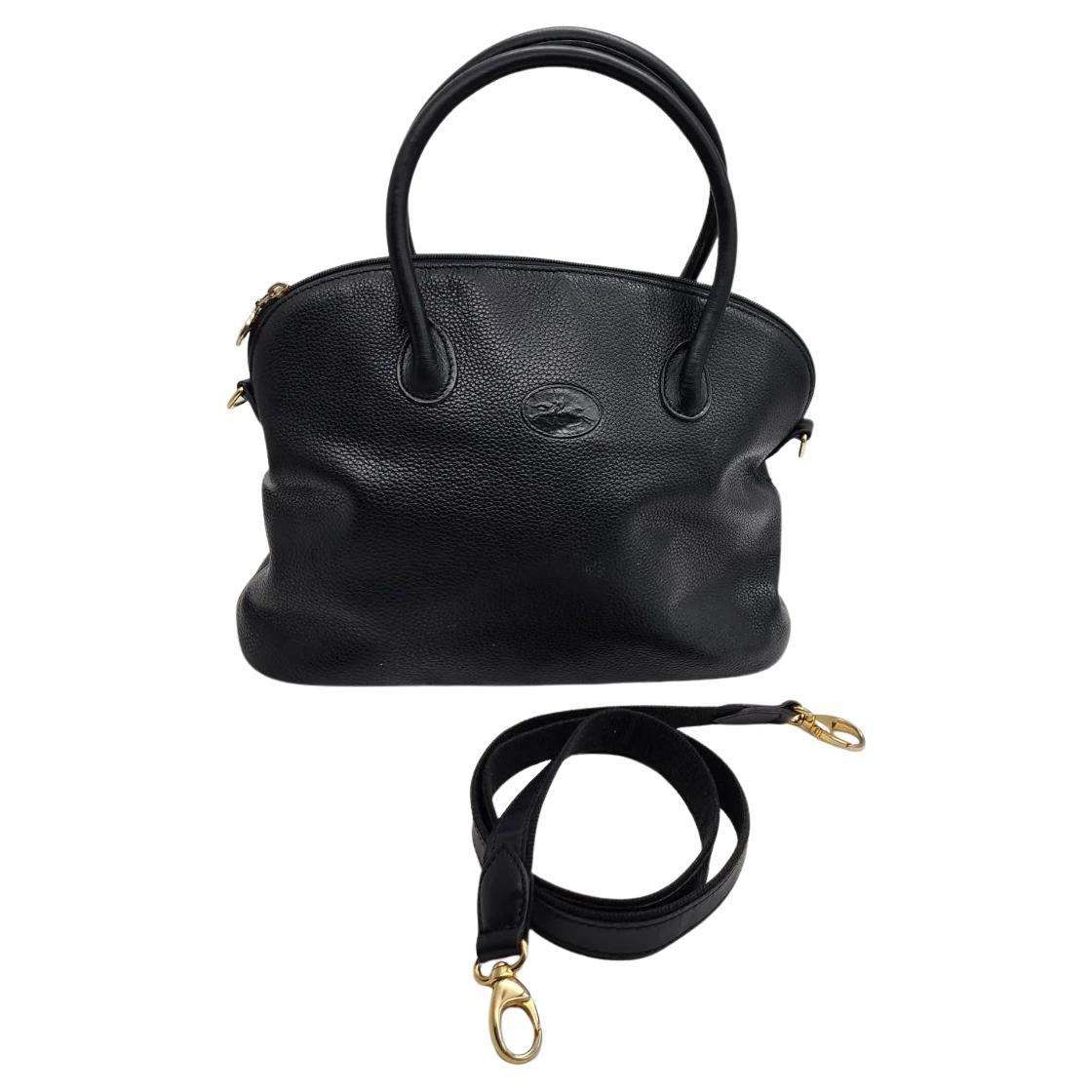 Longchamp Leather Handbag Made in France In Good Condition In North Hollywood, CA
