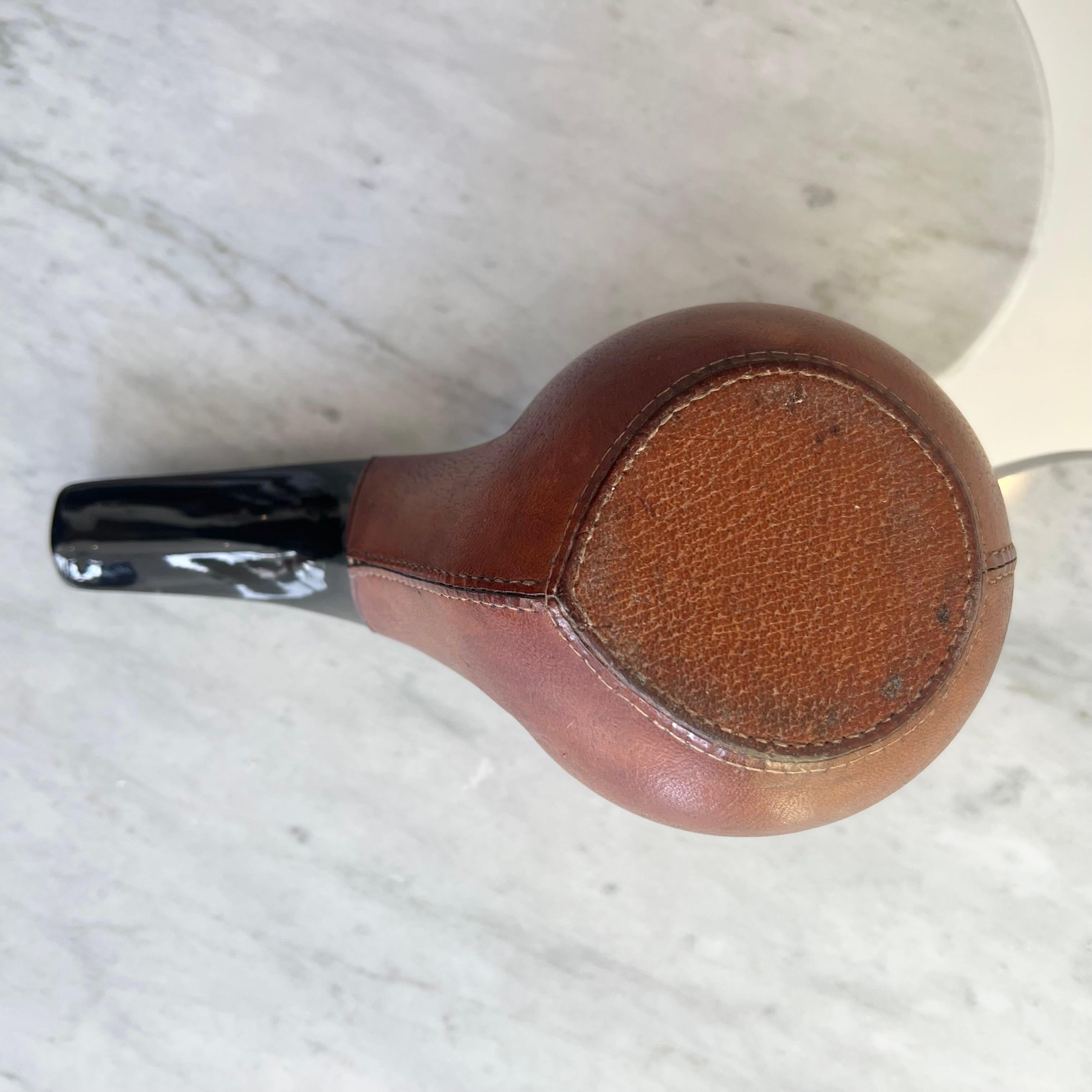 Longchamp Leather Pipe Cigarette Dispenser, 1960s France For Sale 4