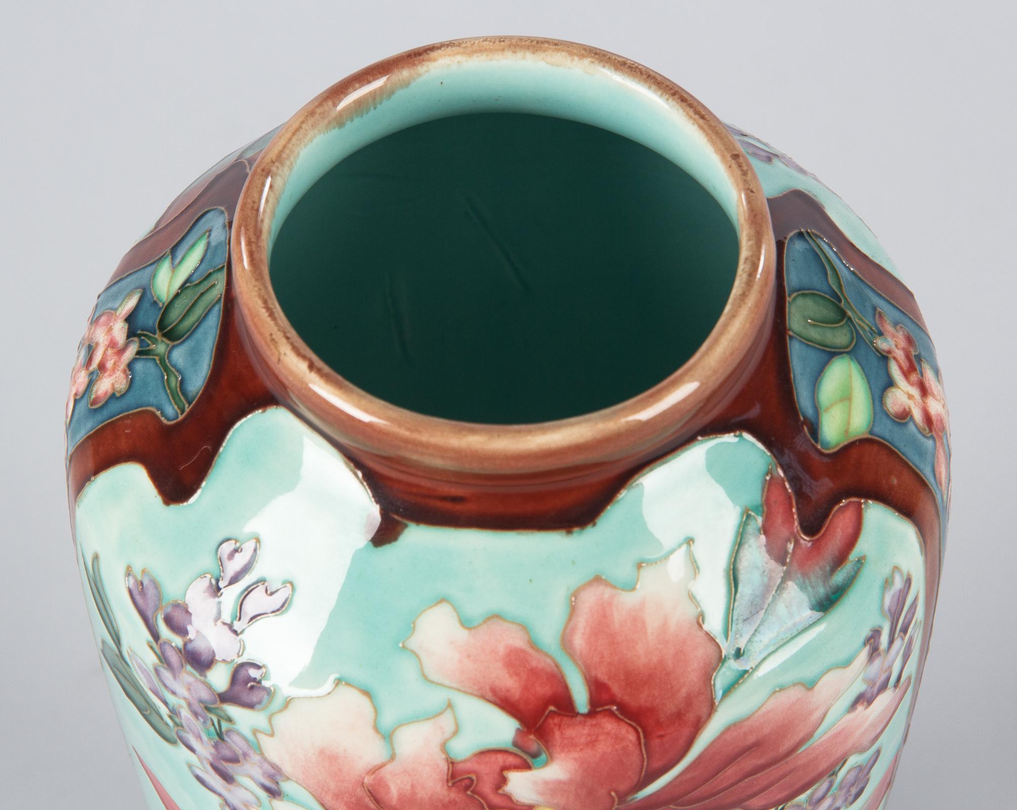 Art Nouveau Longchamp Majolica Ceramic Vase, 1900s