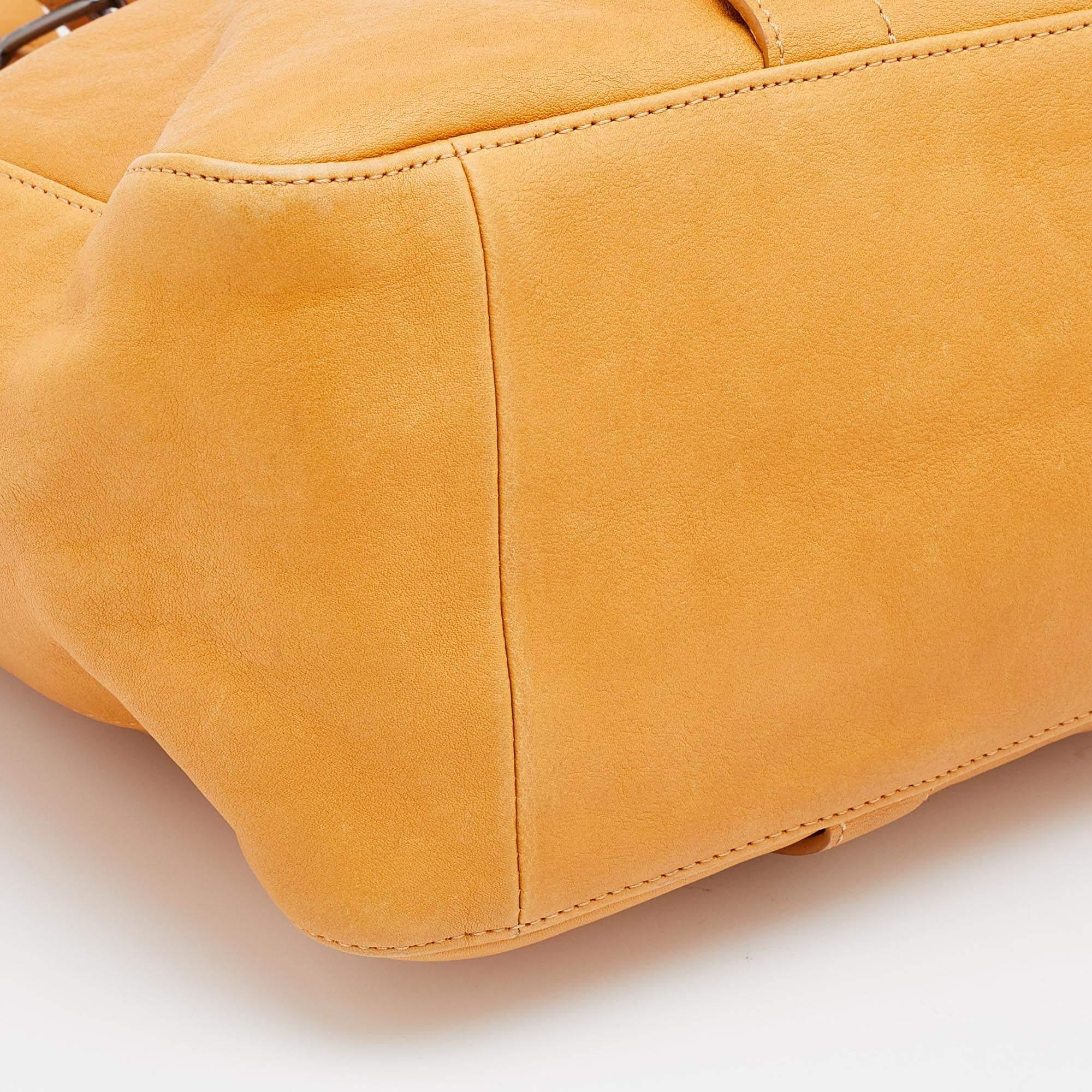 Longchamp Mustard Leather Large 3d Shopper Tote 4