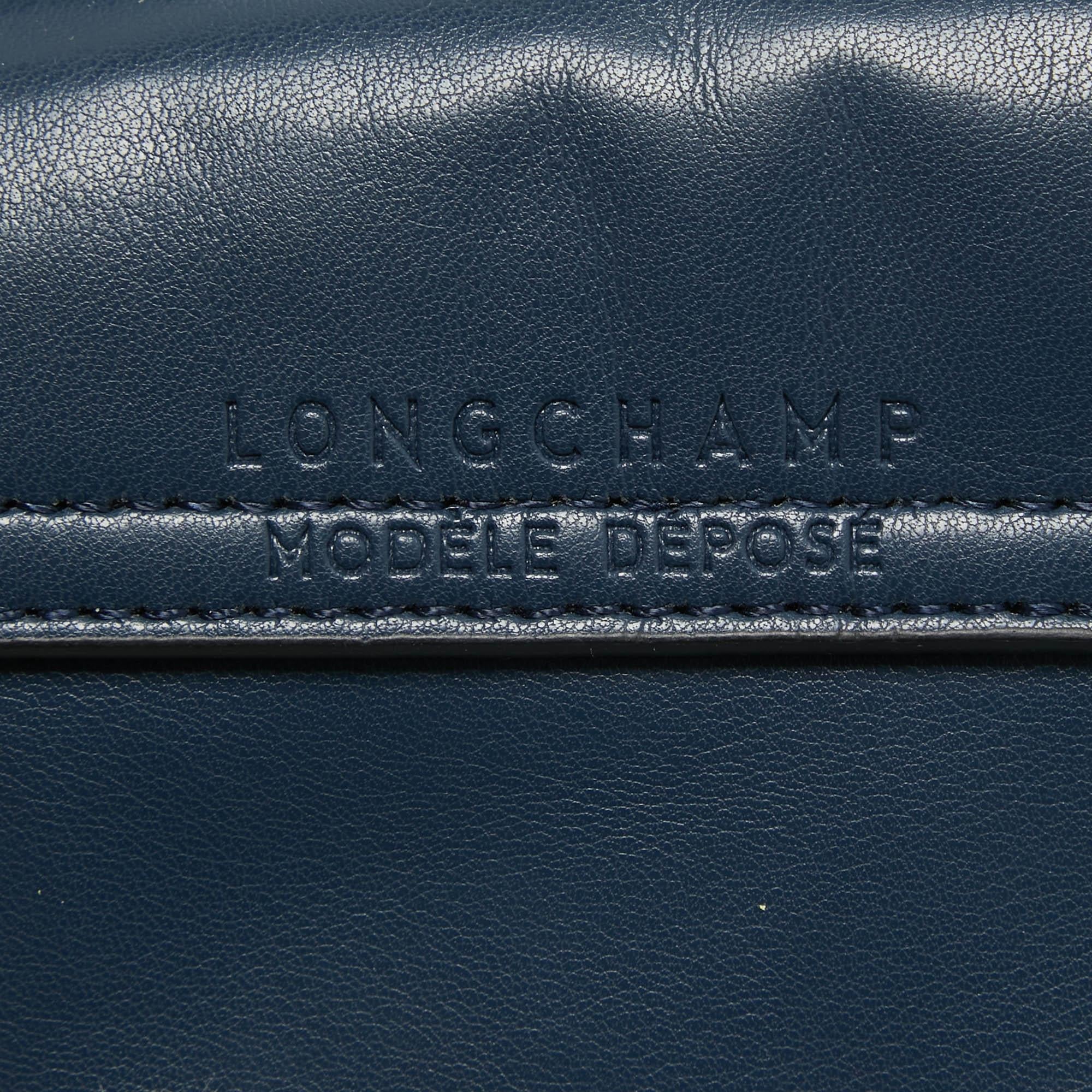 Longchamp Navy Blue Leather Le Pliage Xtra Shoulder Bag 3