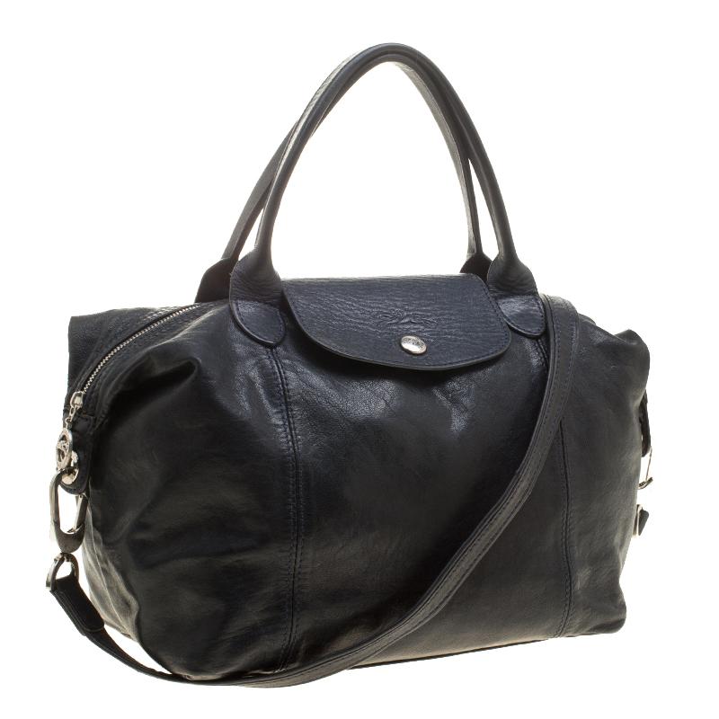 longchamp le pliage small tote navy