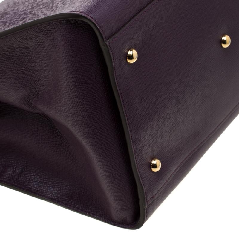 Longchamp Purple Leather Le Pliage Heritage Tote 3