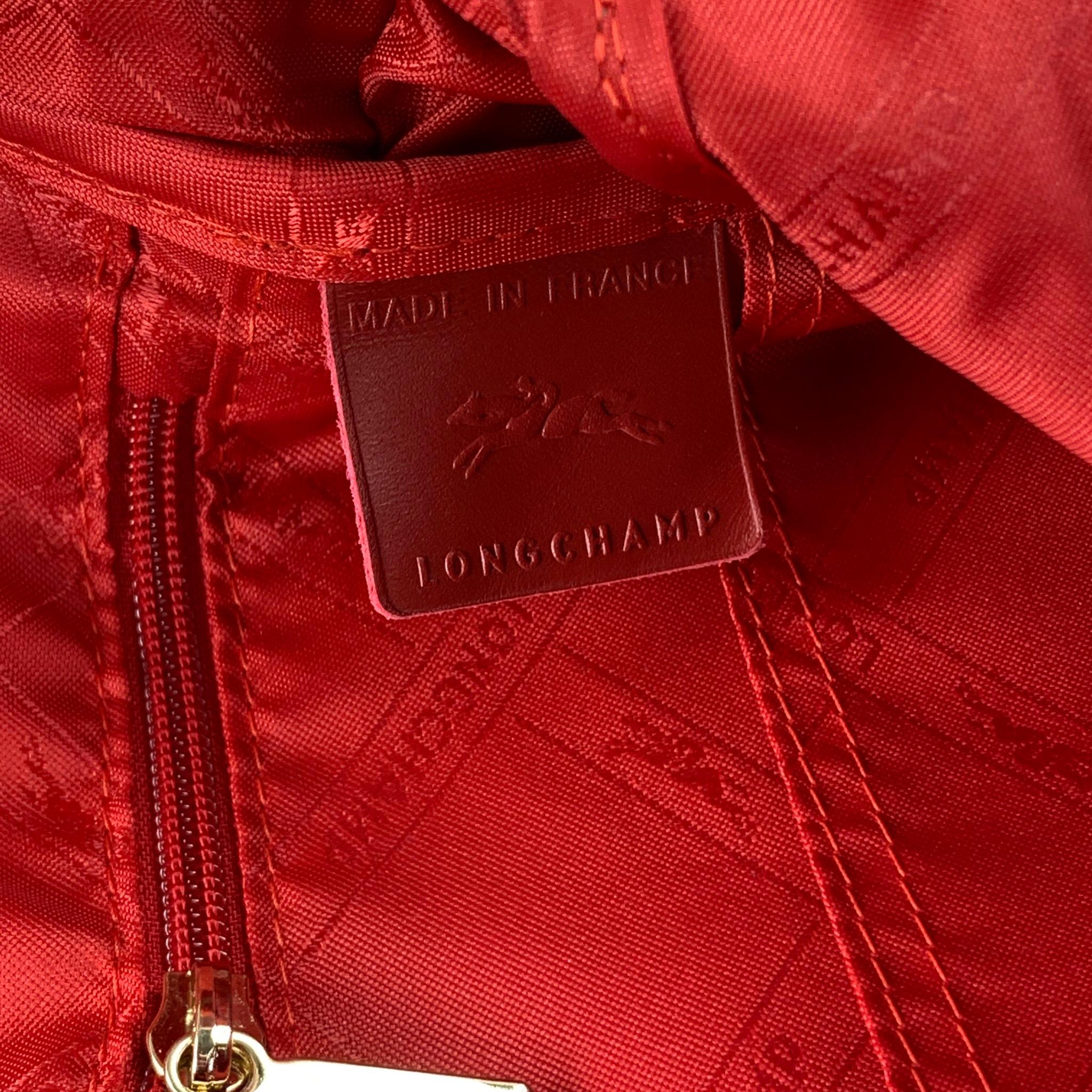 Women's LONGCHAMP Red Leather Tote Handbag