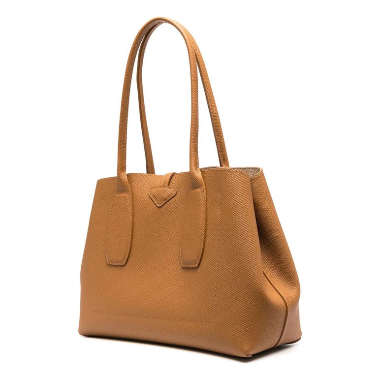 Longchamp Roseau Caramel Beige Handbag For Sale at 1stDibs