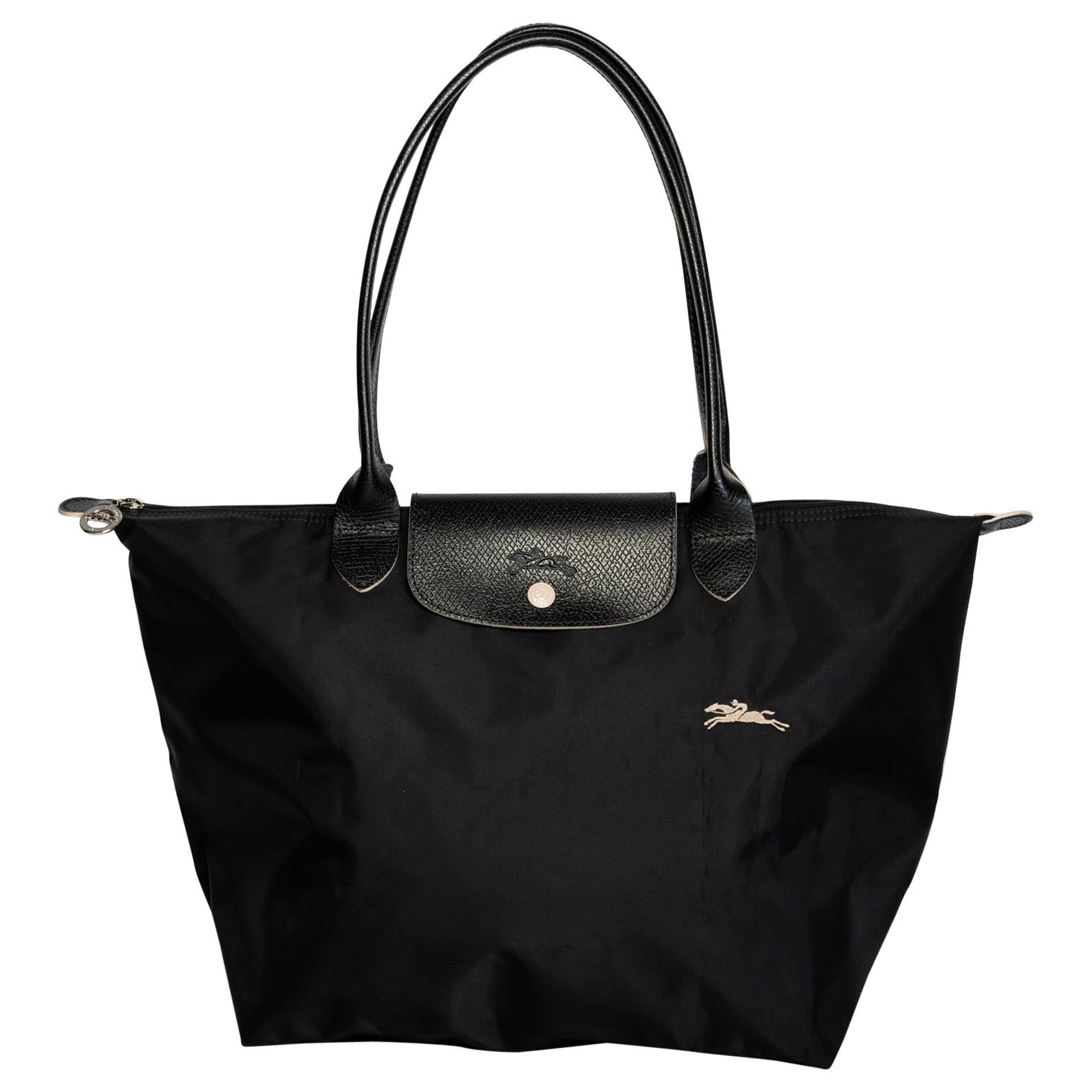 Longchamp Black Le Pliage Tote Bag