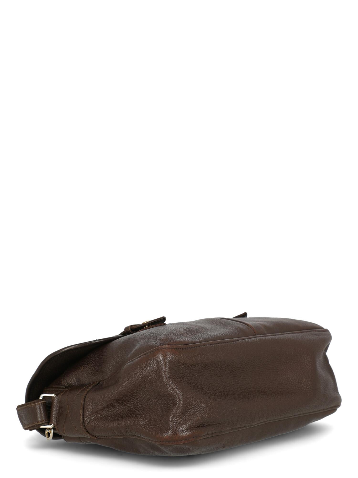 Longchamp Woman Shoulder bag  Brown Leather In Good Condition For Sale In Milan, IT