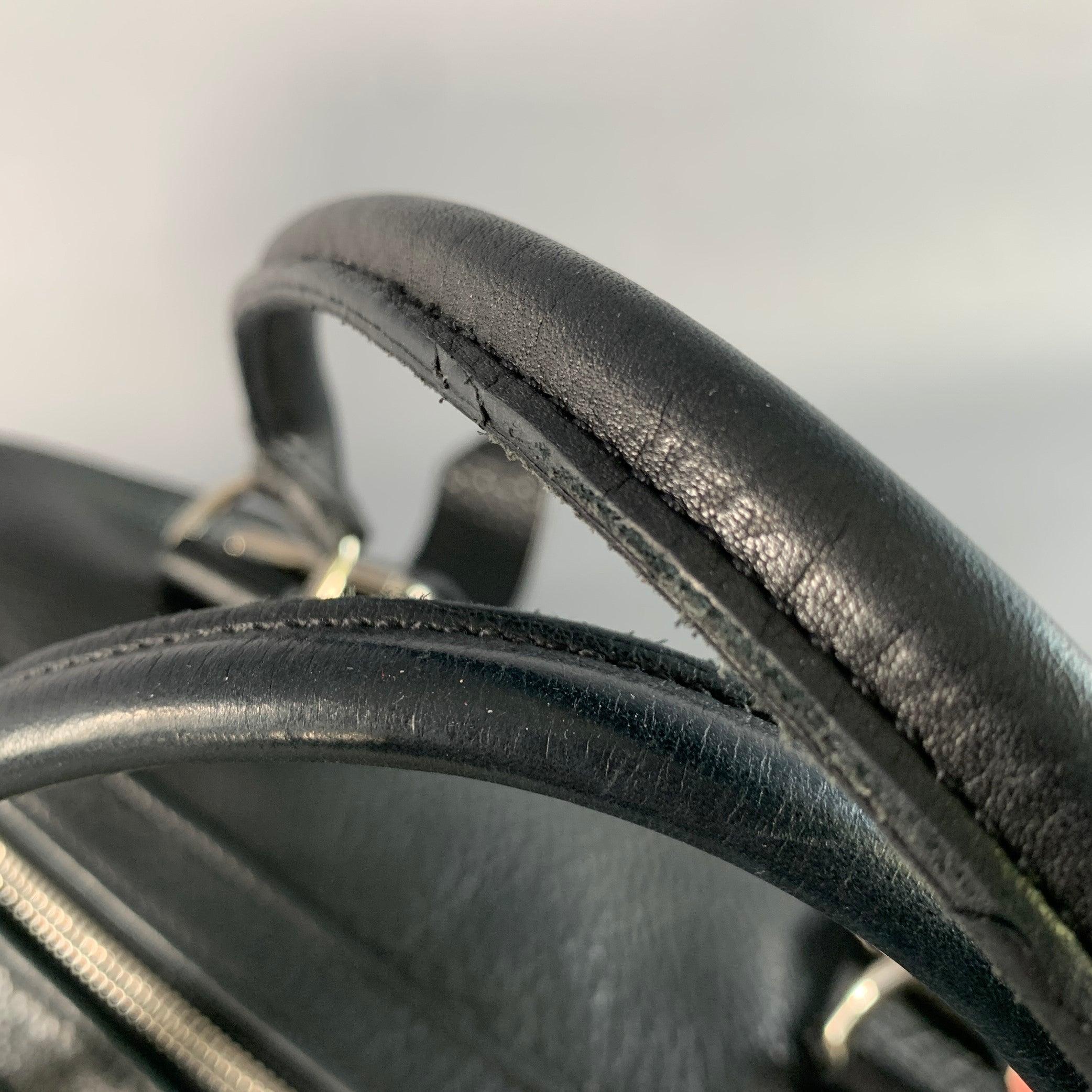 Longchamps x KATE MOSS Borsetta in pelle nera e argento con manici superiori in vendita 5