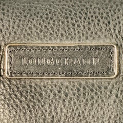 LONGCHAMP x KATE MOSS Black Silver Leather Top Handles Handbag