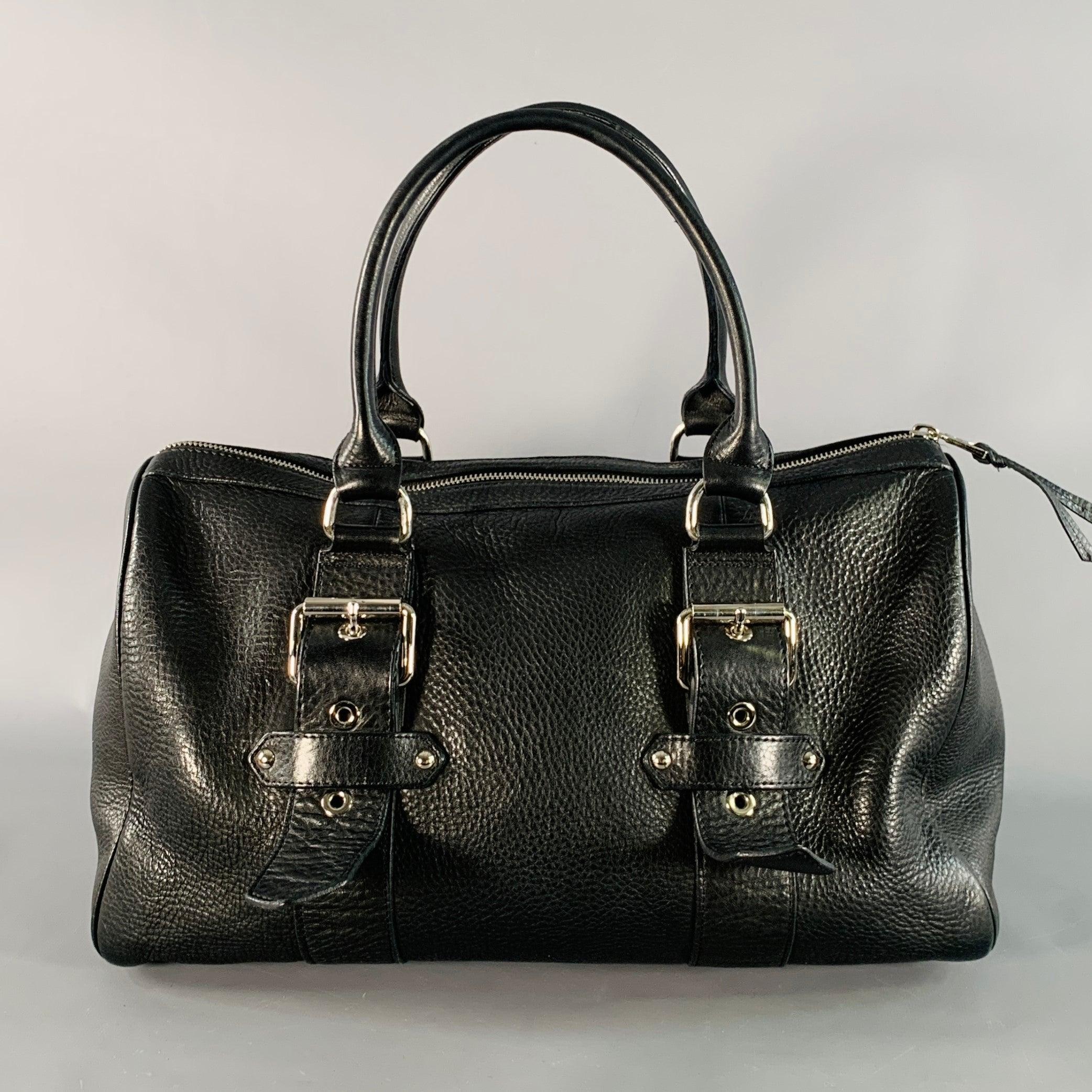 Longchamps x KATE MOSS Borsetta in pelle nera e argento con manici superiori In condizioni buone in vendita a San Francisco, CA