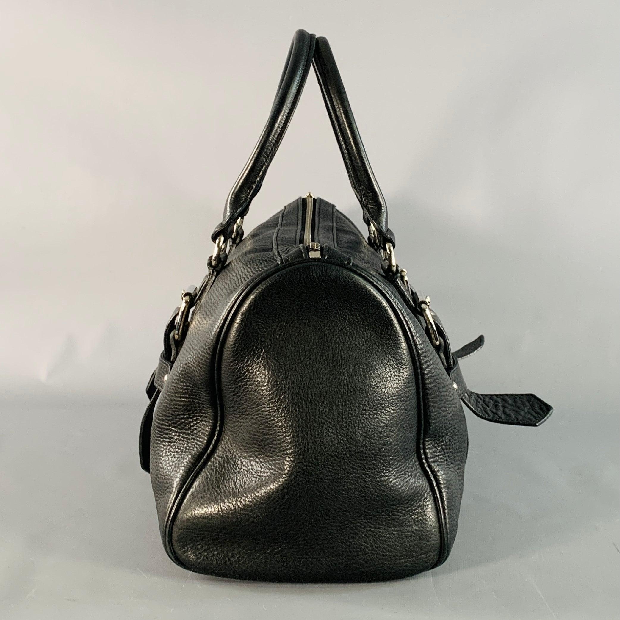 Donna Longchamps x KATE MOSS Borsetta in pelle nera e argento con manici superiori in vendita