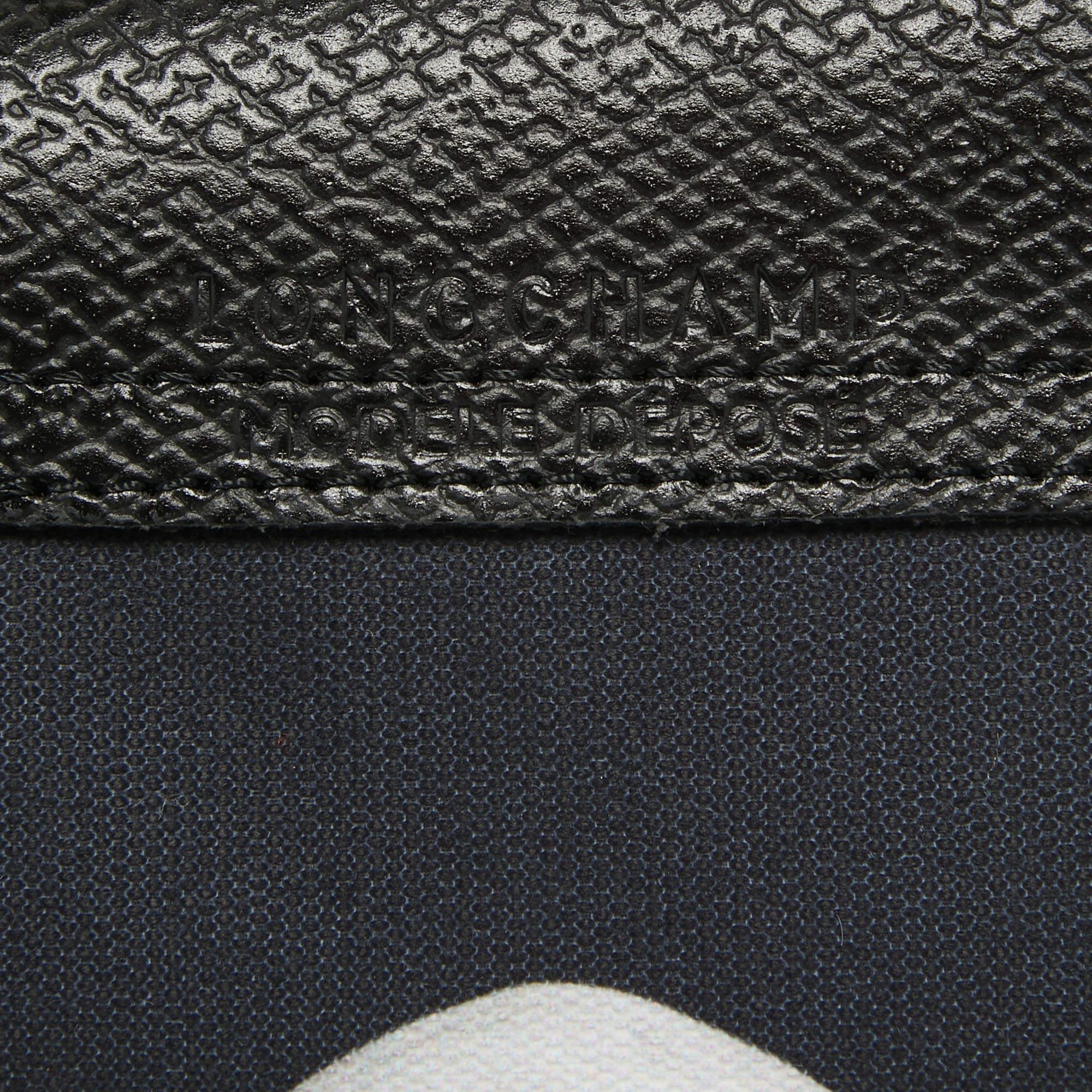 Longchamp x Toiletpaper Black Canvas and Leather XS Le Pliage Tote 3