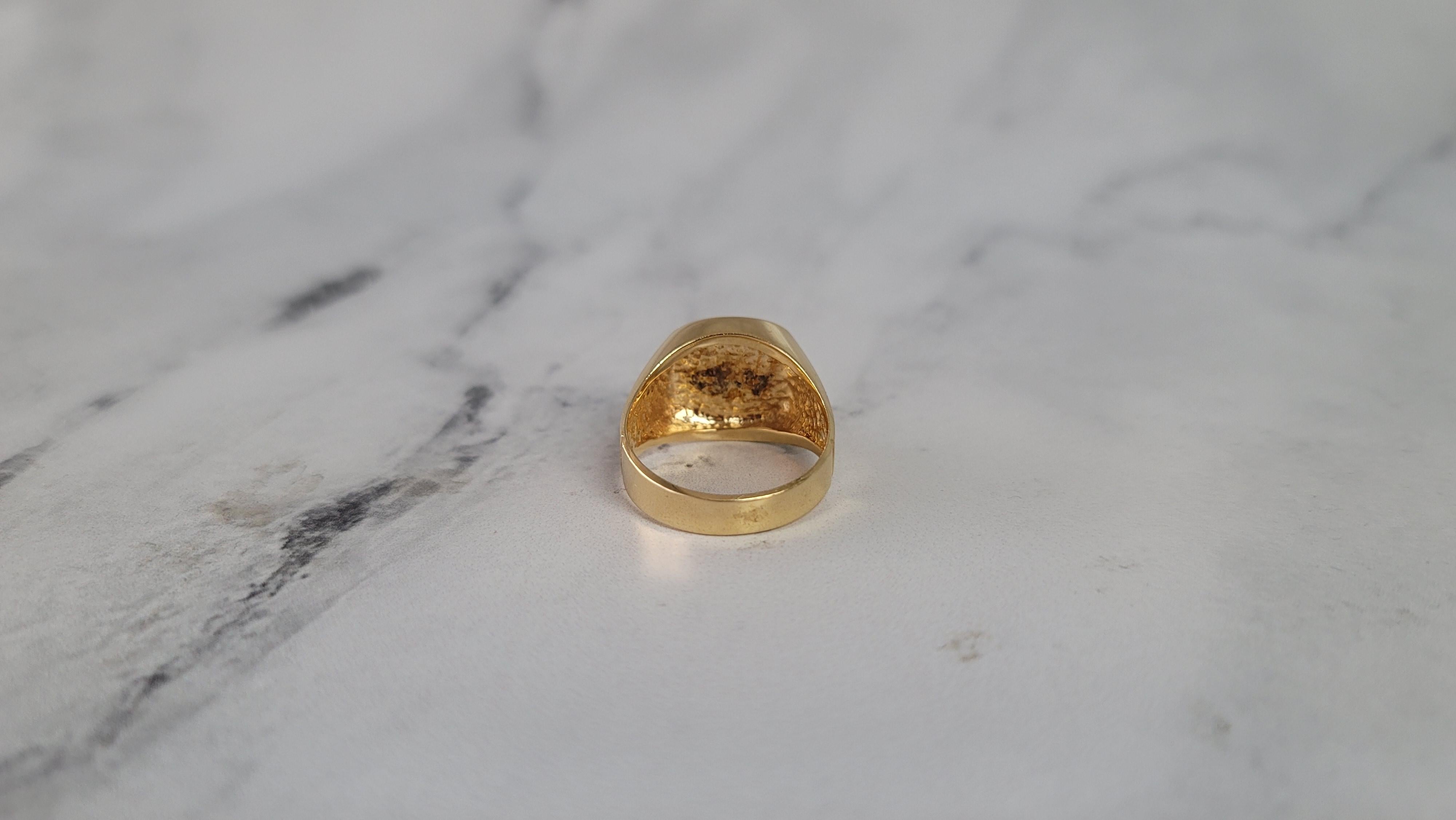 Women's or Men's Longhorn Diamond Ring with Brushed Satin Finish For Sale