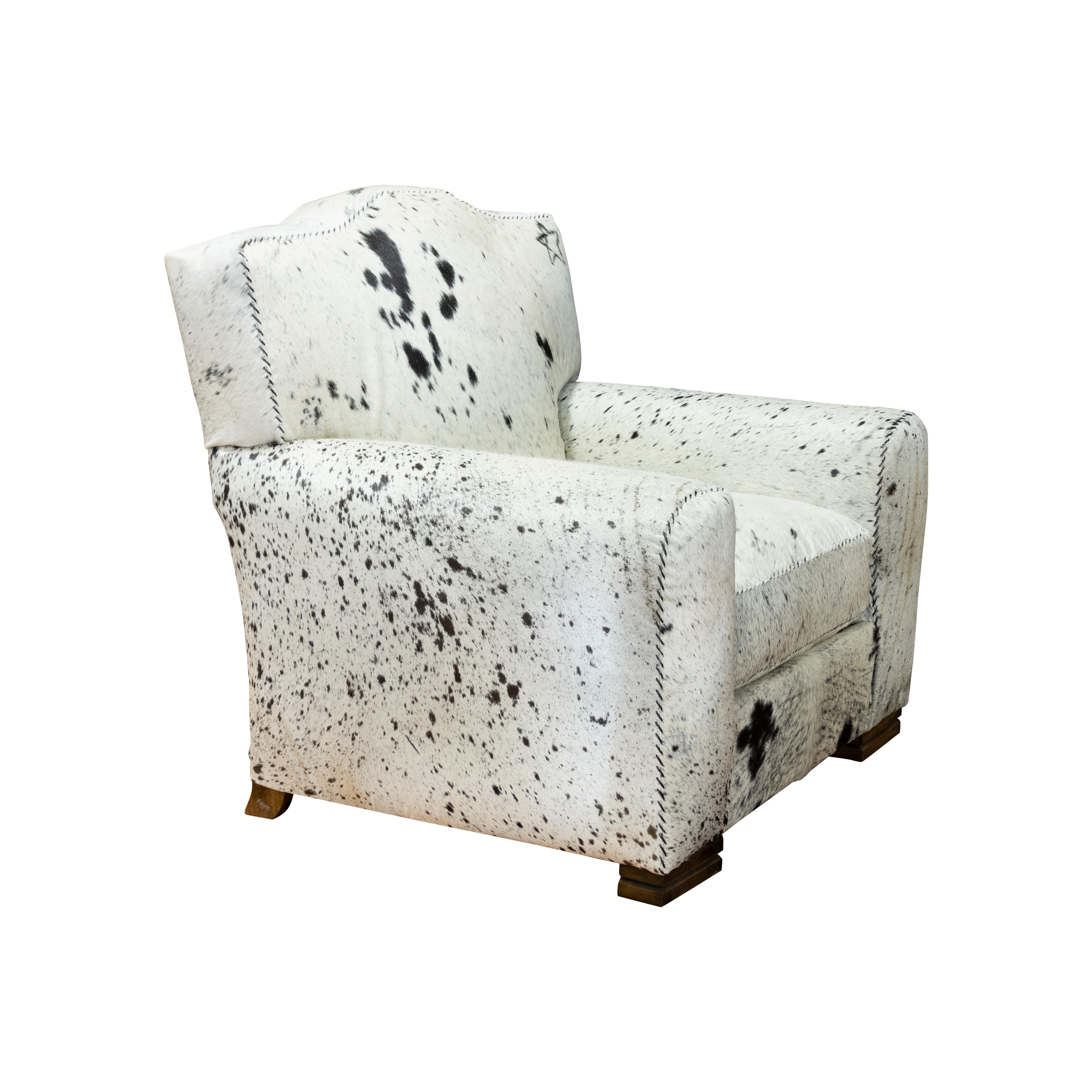 Longhorn Hide Chair and Ottoman In New Condition For Sale In Coeur d'Alene, ID