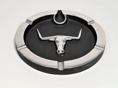 Longhorn Ochse Zinn Aschenbecher Midcentury