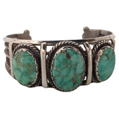 Longhorn Valley Treasure: Vintage Turquoise Cuff Bracelet