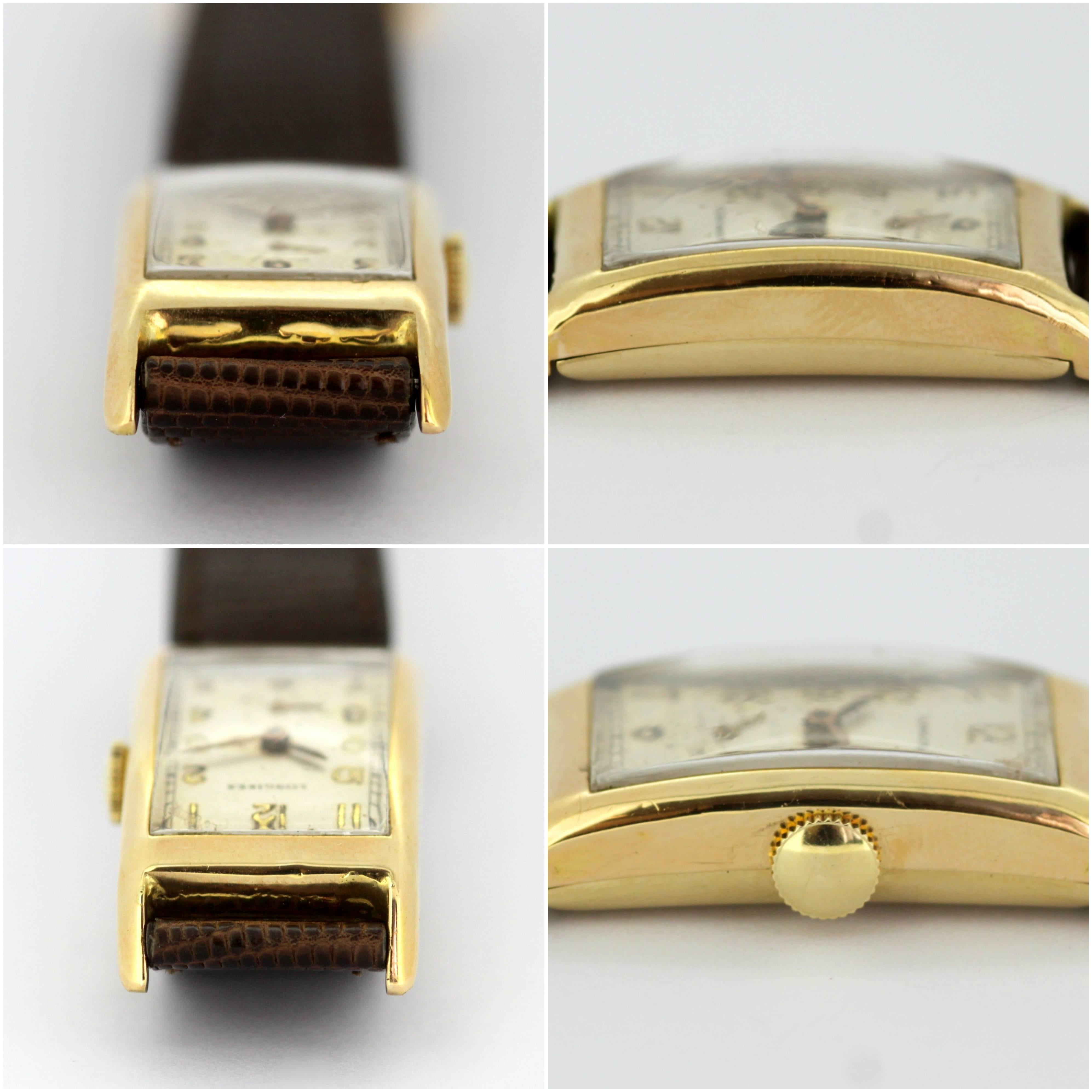 Longines, Vintage 14 Karat Yellow Gold Manual Winding Wristwatch, 1937 3