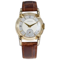 Longines 14 Karat Solid Gold Art Deco Wristwatch, circa 1940s