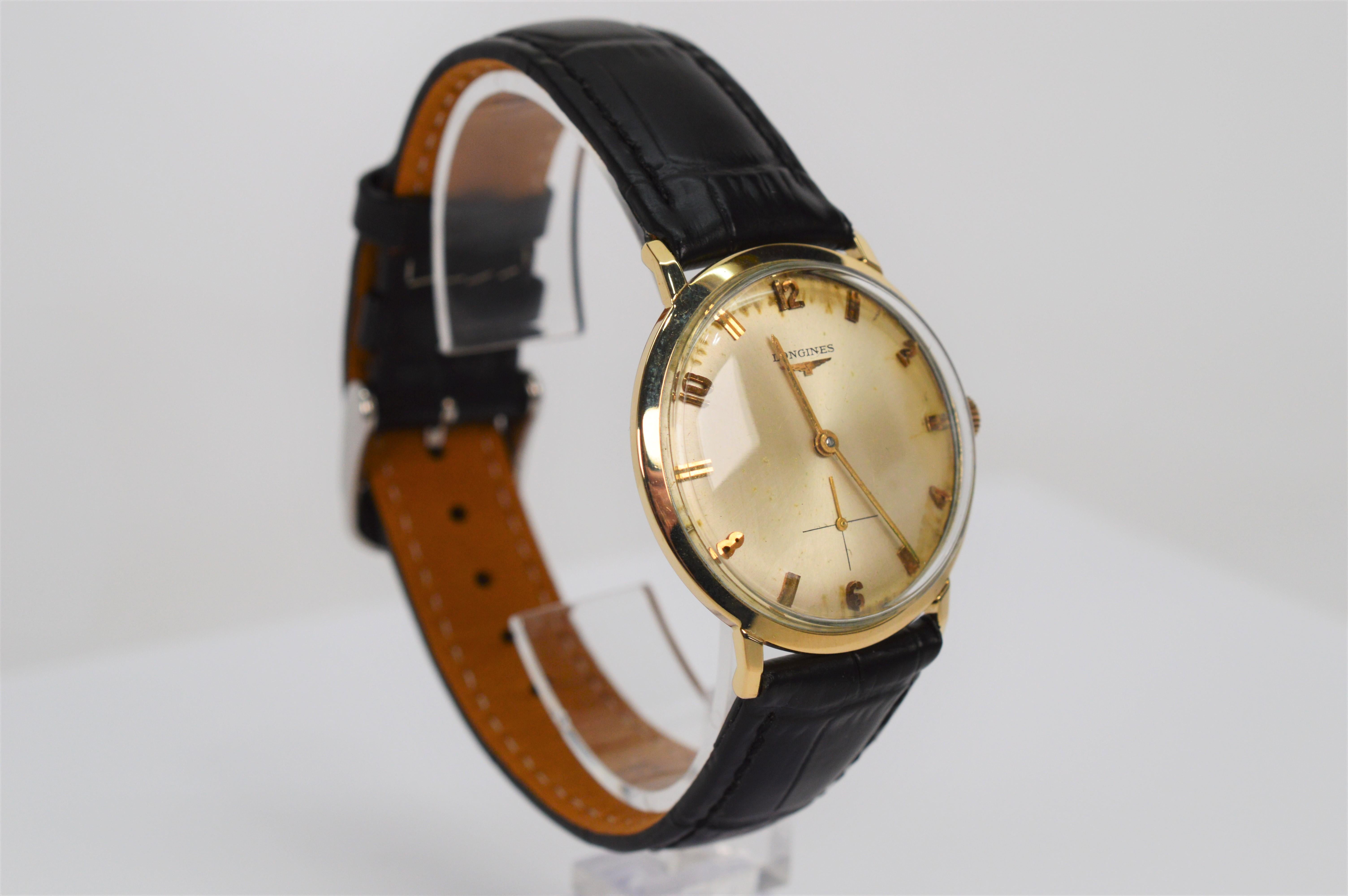 longines 14 karat gold watch vintage