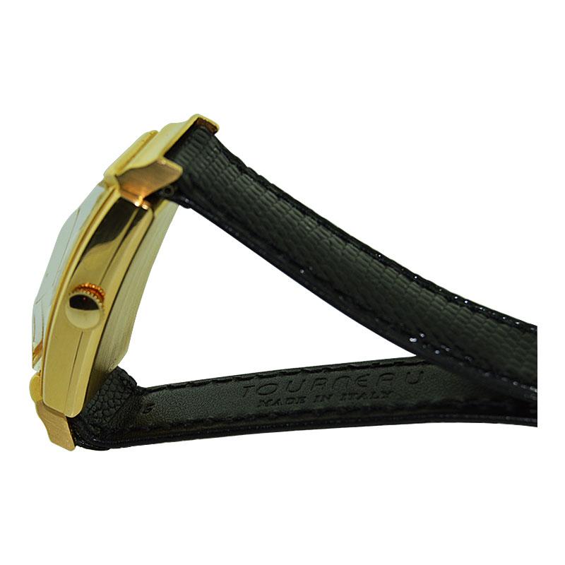 Women's or Men's Longines 14 Karat Yellow Gold Art Deco Tank Style Watch with Original Dial