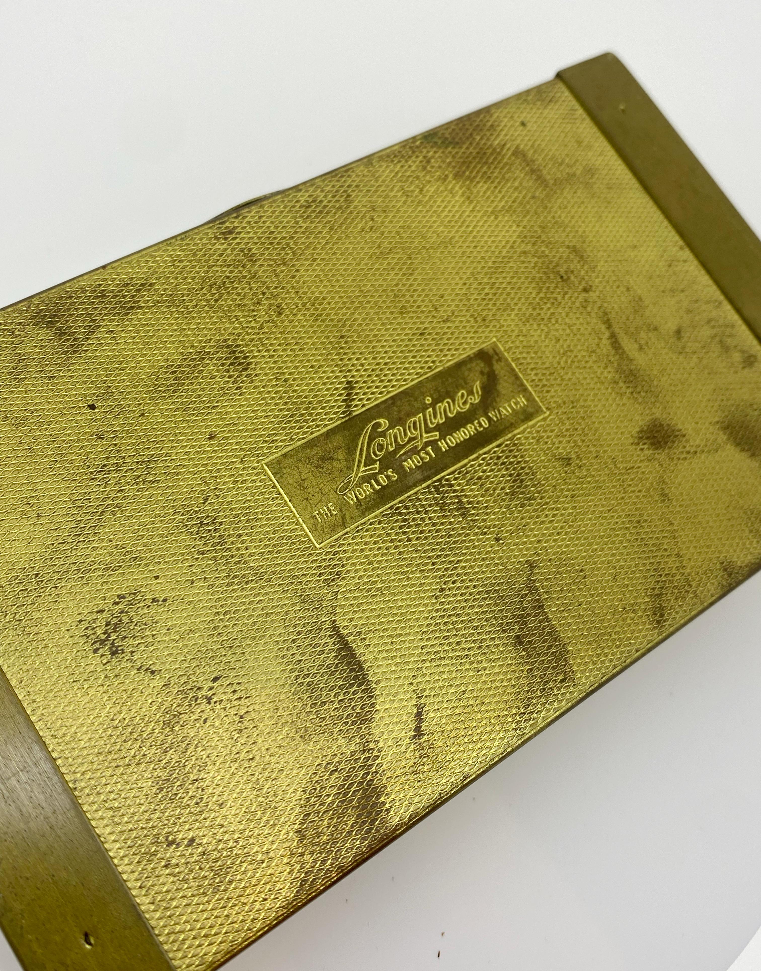 Longines 14K Gold ref 3389, 22.L c1953 Rectangle Articulated Adaptive Lugs Watch For Sale 4