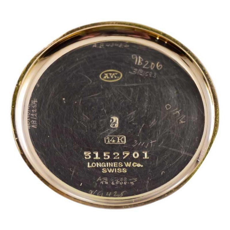 Longines 14Kt. Gold Campaign Stye Trench Watch with Original Enamel ...