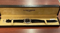 Longines 18K Gold, Diamond, Black Enamel Dial ref L250-40 32mm Gents Dress Watch