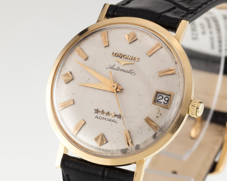 Reloj Longines de oro amarillo de 18 quilates estrellas Admiral  automático para hombre con fecha 46652
