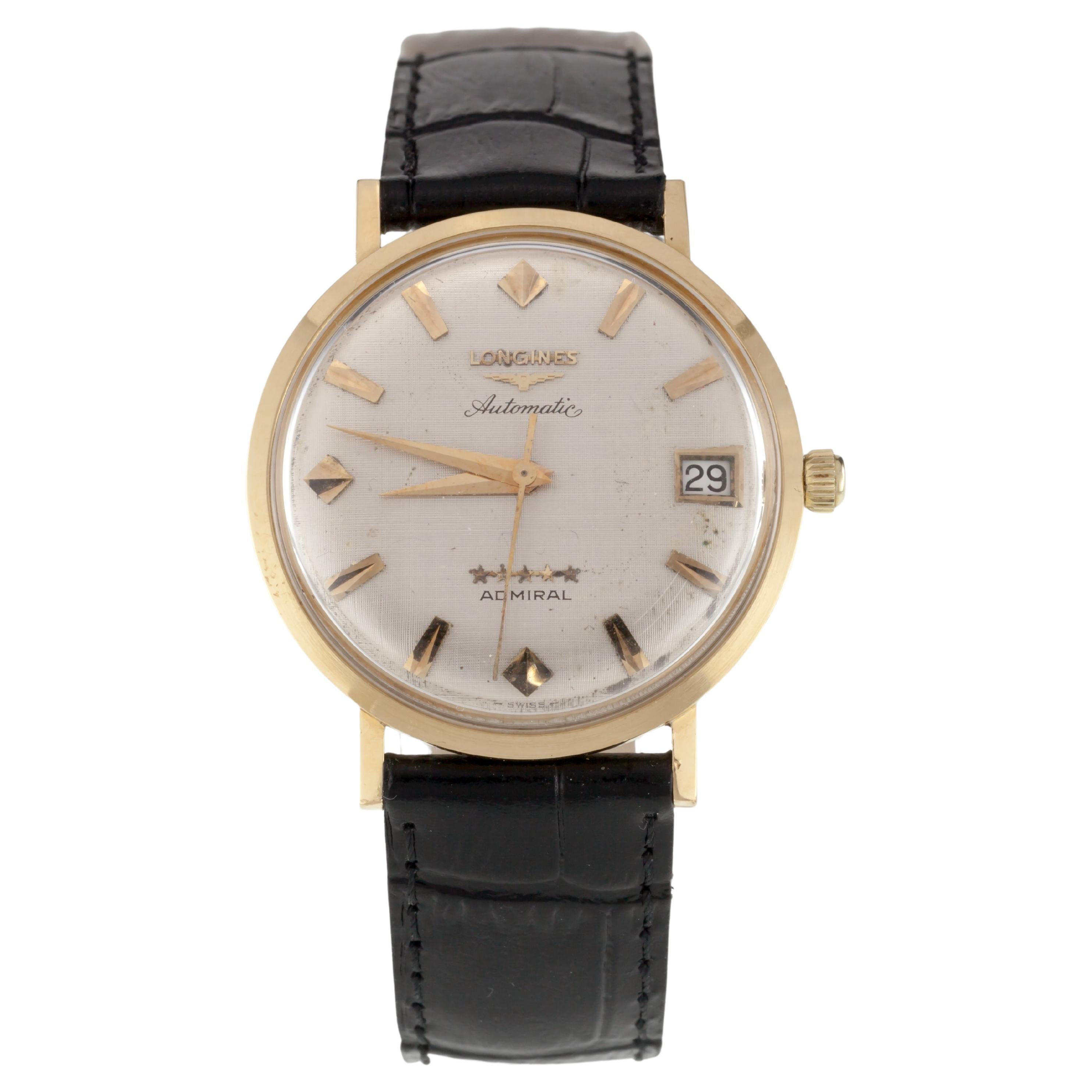 Longines Conquest Automatic 18k Rose Gold 1960s Mens Watch on Croc ...