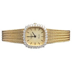 Vintage Longines 18k Yellow Gold Diamond Set Watch Circa 1988