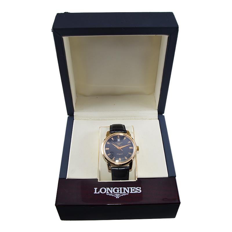 Longines 18kt Rose Gold Conquest Automatic Never Worn in Box For Sale 4