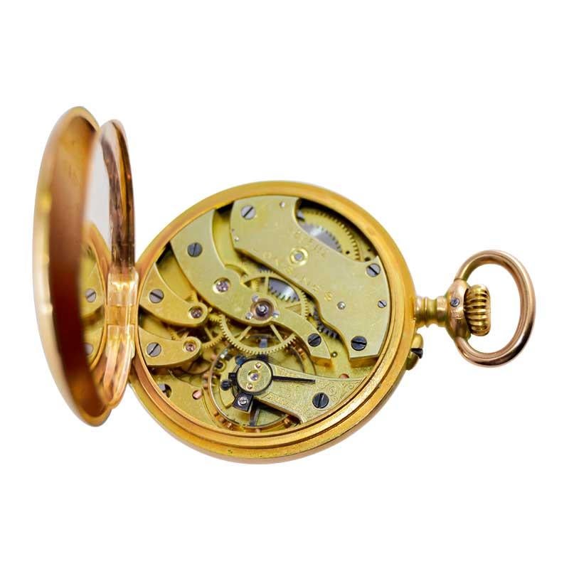 Longines 18kt. Yellow Gold Art Nouveau Style Presentation Watch Box and Papers For Sale 5