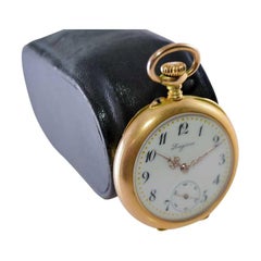 Longines 18kt. Yellow Gold Art Nouveau Style Presentation Watch Box and Papers