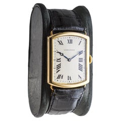 Longines 18Kt. Yellow Gold Men's Wrist Watch, French Hallmarked 1930's