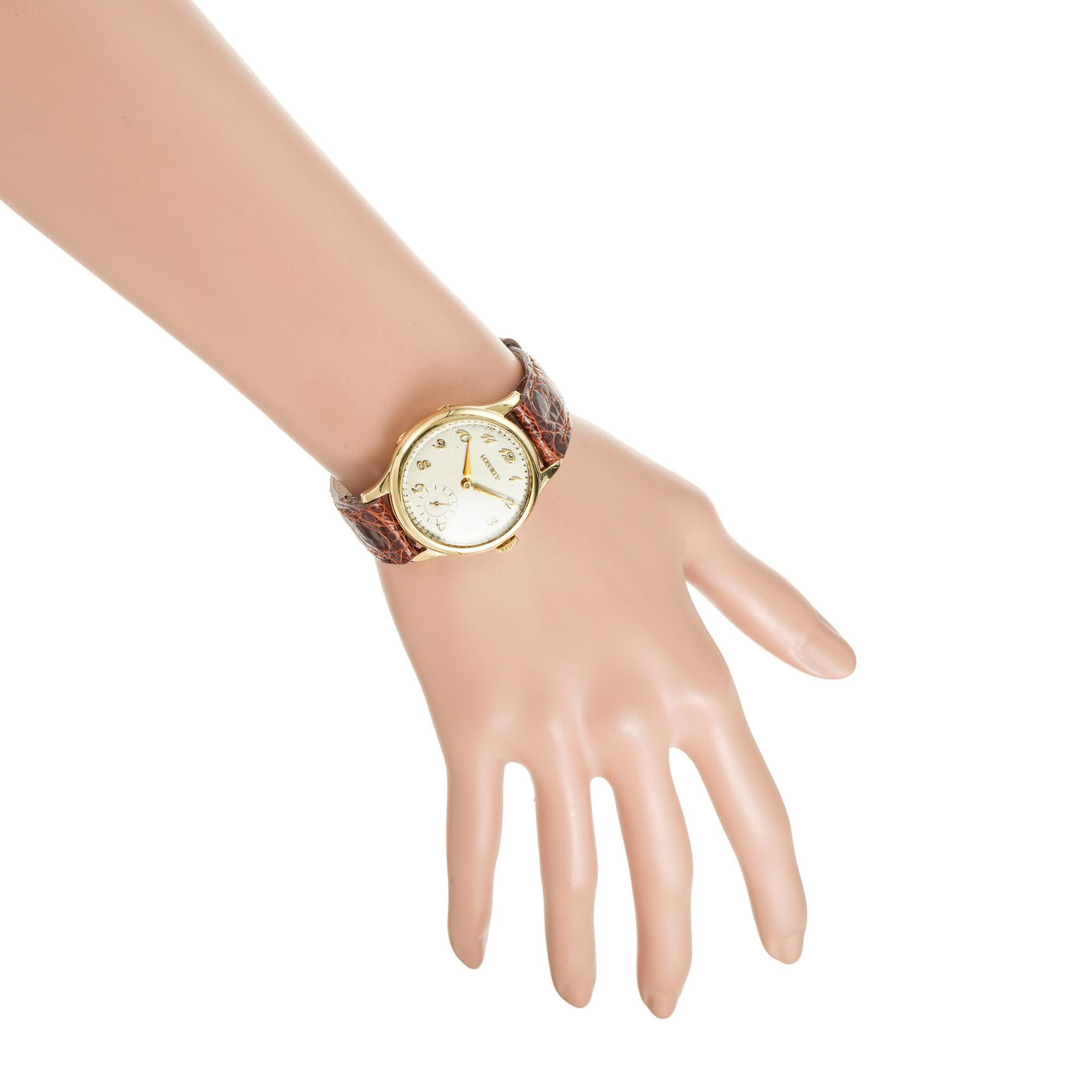 Women's or Men's Longines 1933 Caliber 13.82 Calatrava Yellow Gold Wristwatch For Sale
