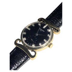 Vintage Longines 1950s Yellow Gold and Diamond Wrist watch