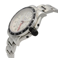 Longines Admiral GMT Steel Silver Arabic Dial Automatic Mens Watch L3.668.4.76.6