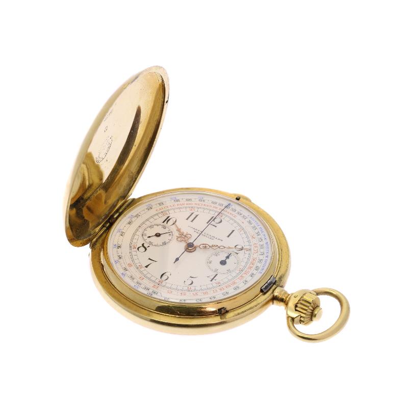 A genuine antique Longines pocket watch with chronometer circa 1900 in 18 karat yellow gold, Swiss hallmarks. Watch in very good condition. A fine addition to your collection. Please find the details of this Longines pocket watch bellow:

Brand: