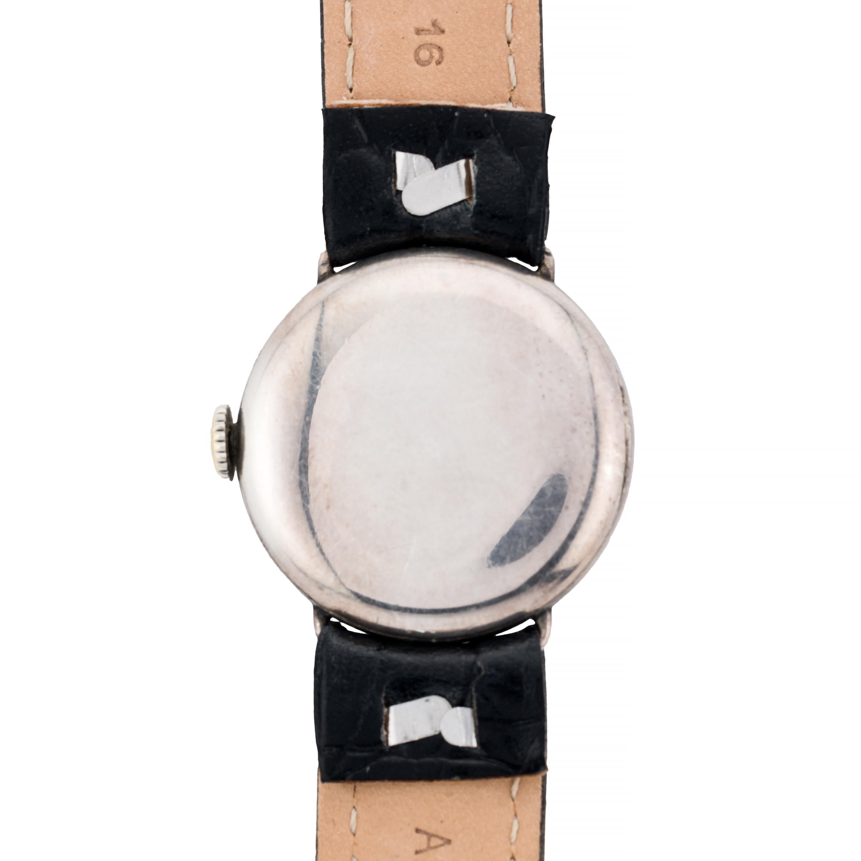 Longines Antique Sweep Seconds Doctors Watch in Sterling Silver C.1925 For Sale 1