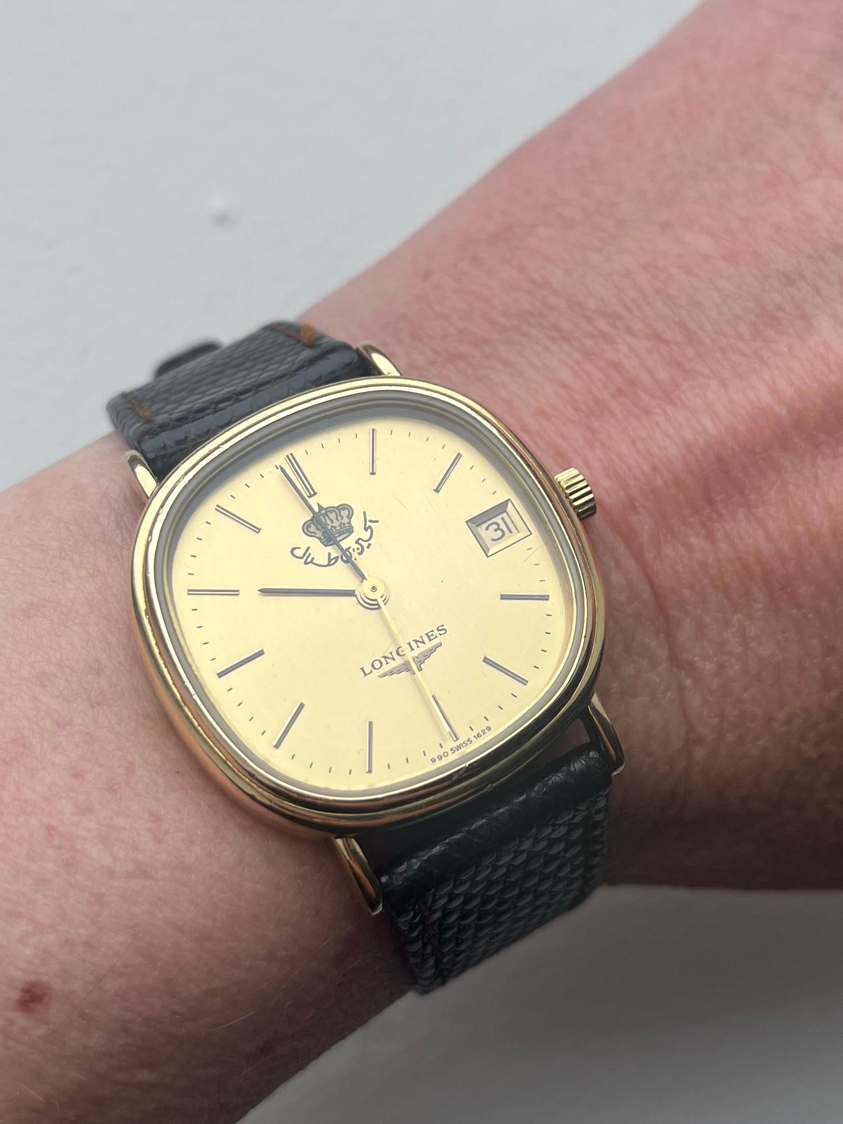 Longines Automatic King Hussein of Jordon Wristwatch. 20 Micron Gold Plating.. 1