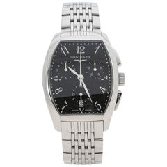 Longines Black Stainless Steel Evidenza L2.656.4.53.6 Men's Wristwatch 34 mm