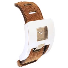 Longines by Serge Manzon Large Sterling Midcentury Buckle Watch Never Worn