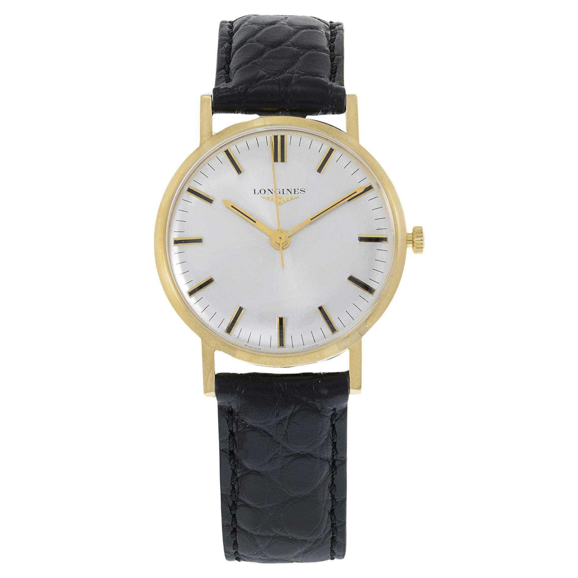 Longines Calatrava or jaune 18 carats en vente