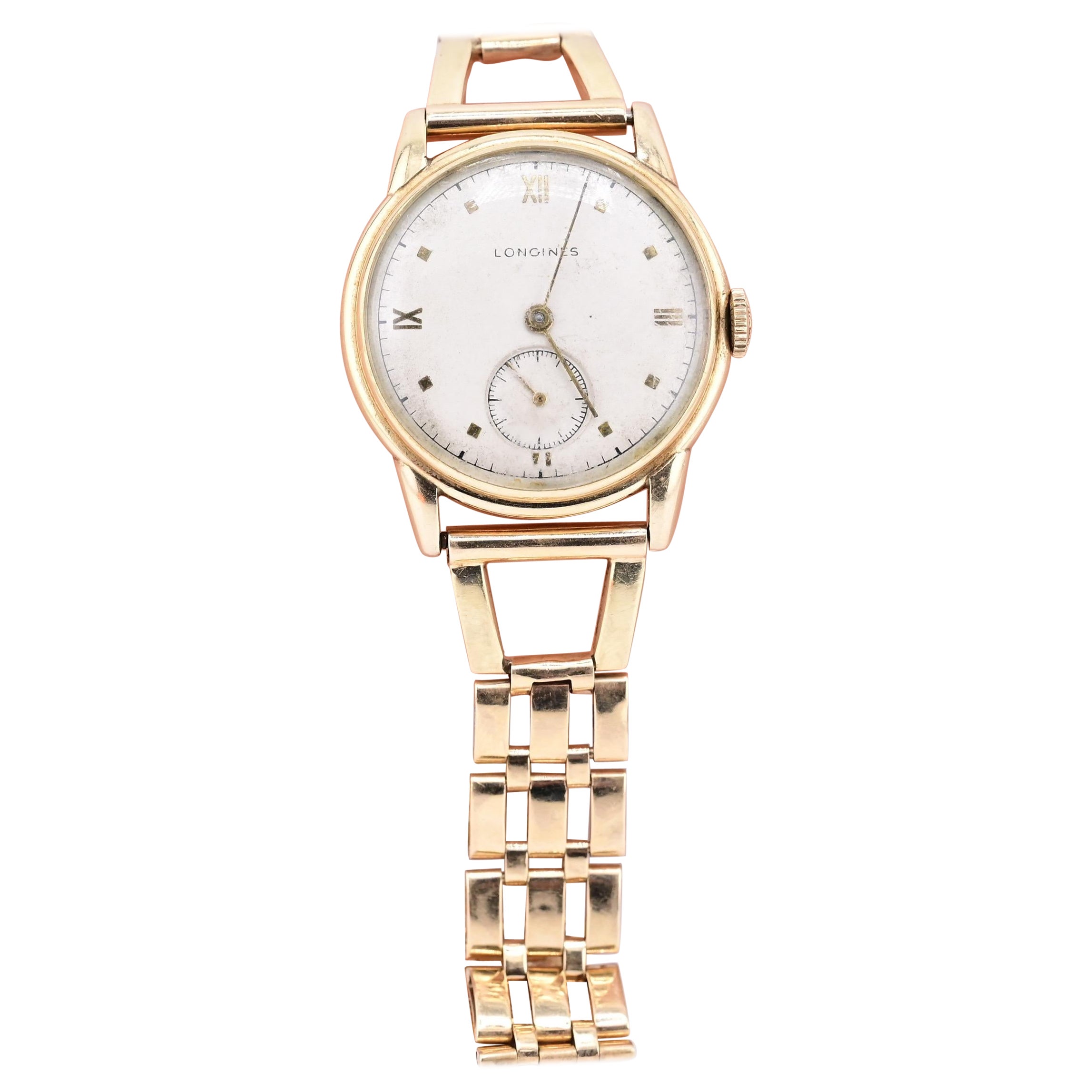 LONGINES Calatrava Vintage Watch 1940s Made With 14K Yellow Gold