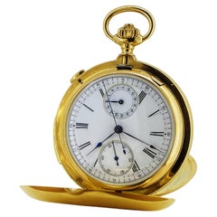 Longines Chronograph Minute Repeater 18K Gold Pocket Watch, Extract from Archive