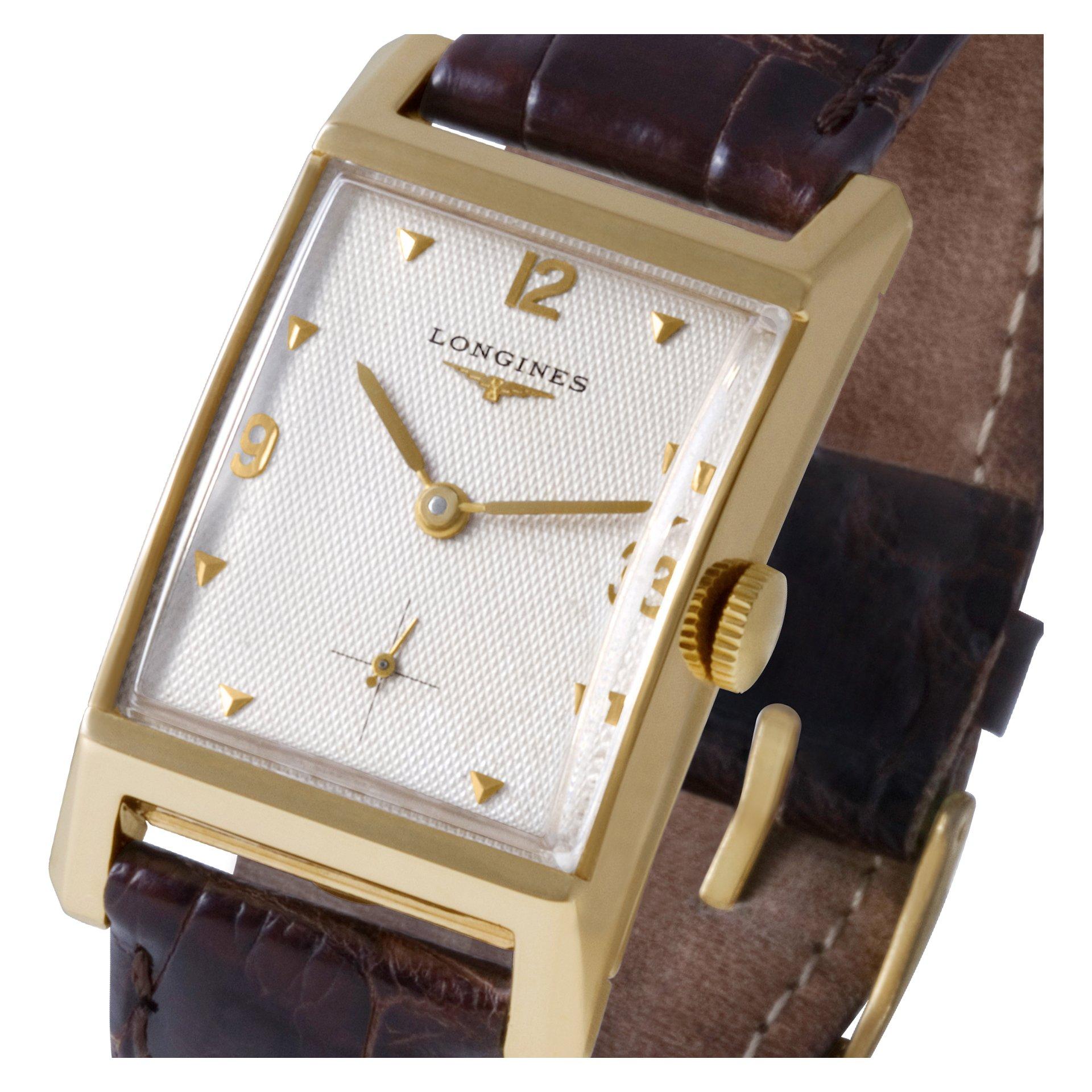 Men's Longines Classic Watch 14k Yellow Gold Case Manual Cream Plain