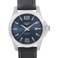 Longines Conquest Steel Date Blue Dial Automatic Mens Watch L3.777.4.99.7