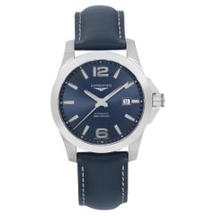 Longines Conquest Steel Date Blue Dial Automatic Mens Watch L3.777.4.99.7